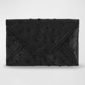 Men's Ostrich Leather Envelope Card Case- sku213321024
