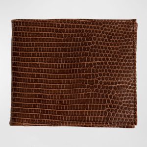 Men's Lizard Leather Bifold Wallet- sku213330261