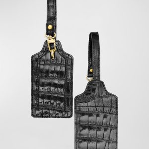 Alligator Leather Luggage Tag, Set of 2- sku213981802