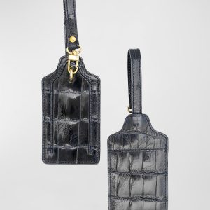 Alligator Leather Luggage Tag, Set of 2- sku213981953