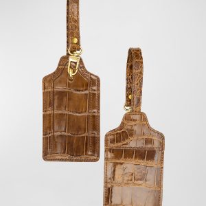 Alligator Leather Luggage Tag, Set of 2- sku213981945