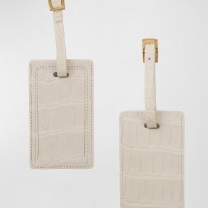 Alligator Leather Luggage Tag, Set of 2- sku213982528