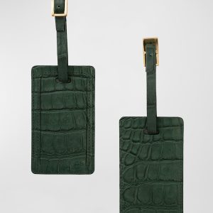 Alligator Leather Luggage Tag, Set of 2- sku213982503