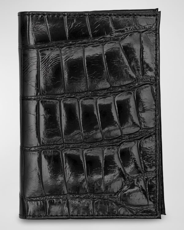 Alligator Leather Passport Booklet- sku213981490