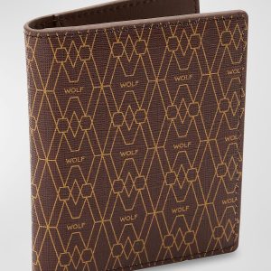 Men's Vegan Monogram Bifold ID Card Case- sku214100767