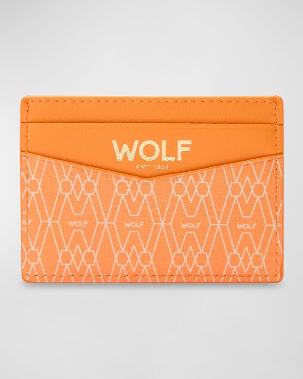 Men's Vegan Logo-Print Card Holder- sku214100898