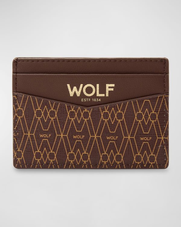 Men's Vegan Logo-Print Card Holder- sku214100665