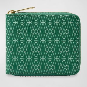Men's Vegan Monogram Zip-Around Wallet- sku214090450