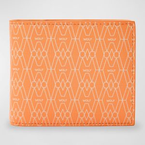 Men's Vegan Monogram Billfold Wallet w/ Coin Pocket- sku214101927