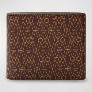 Men's Vegan Monogram Billfold Wallet w/ Coin Pocket- sku214102292