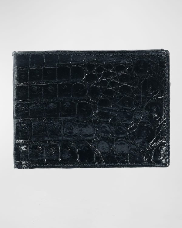 Men's Crocodile Bifold Wallet- sku214300781