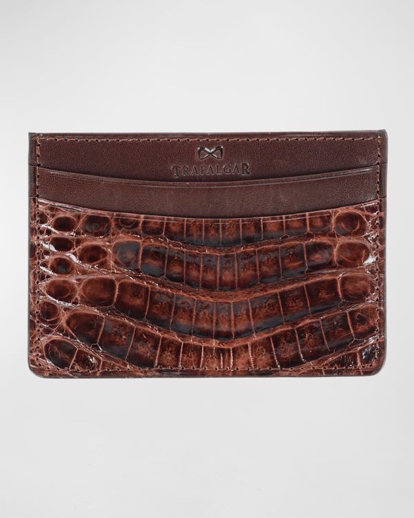 Men's Crocodile Card Case- sku214300722