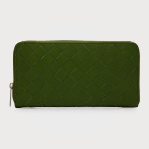 Men's Intrecciato Leather Zip-Around Wallet- sku214870341