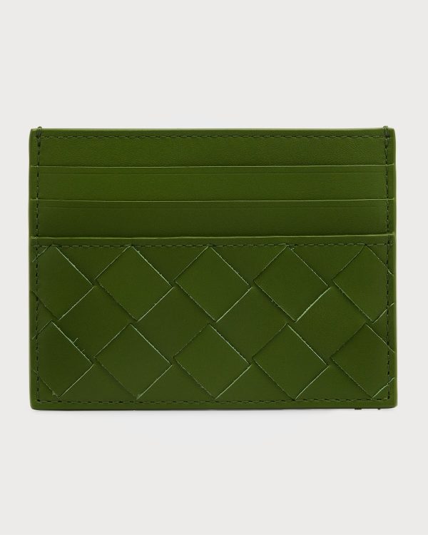 Men's Intrecciato Leather Card Case- sku214871133