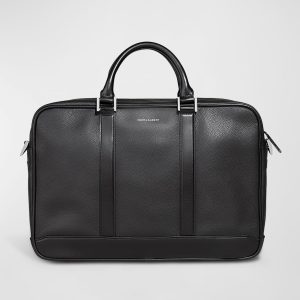 Men's Leather Briefcase with Padded Laptop Pocket- sku215520353