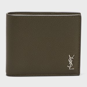 Men's Monogram Plaque Leather Bifold Wallet- sku217461232