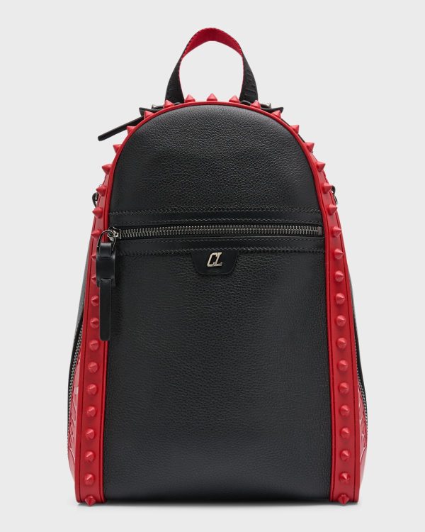 Men's Backparis Leather Backpack- sku216220515