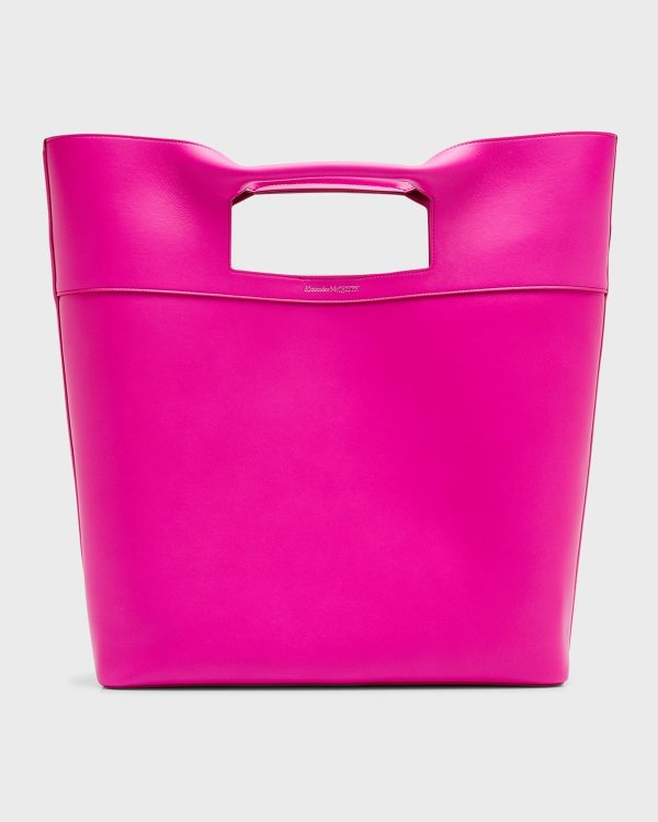 Men's Square Bow Leather Tote Bag- sku216230341