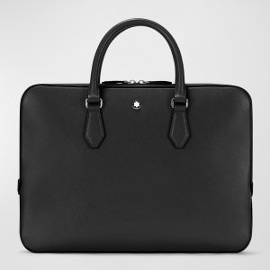 Men's Sartorial Slim Leather Briefcase- sku216392589