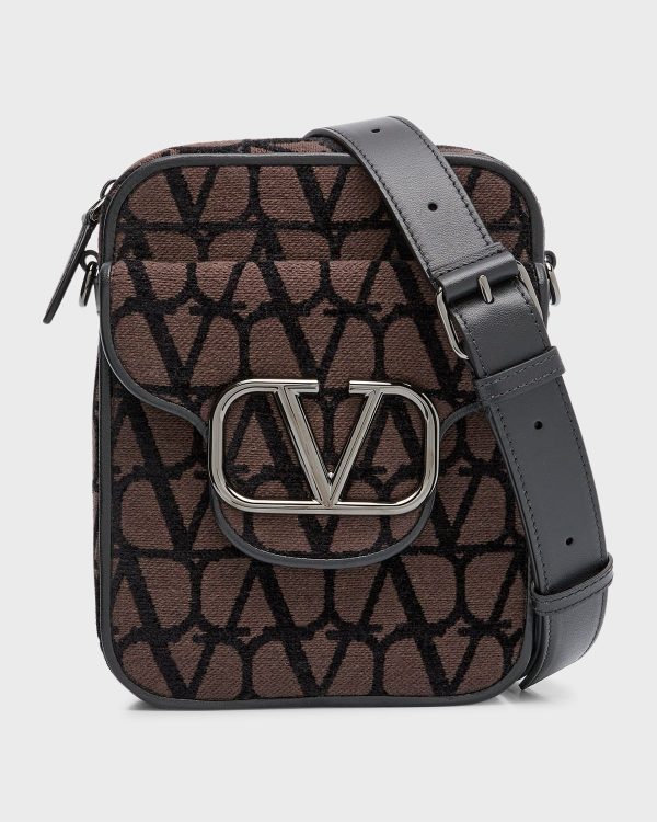 Men's Toile Iconographe Small Crossbody Bag- sku218950542