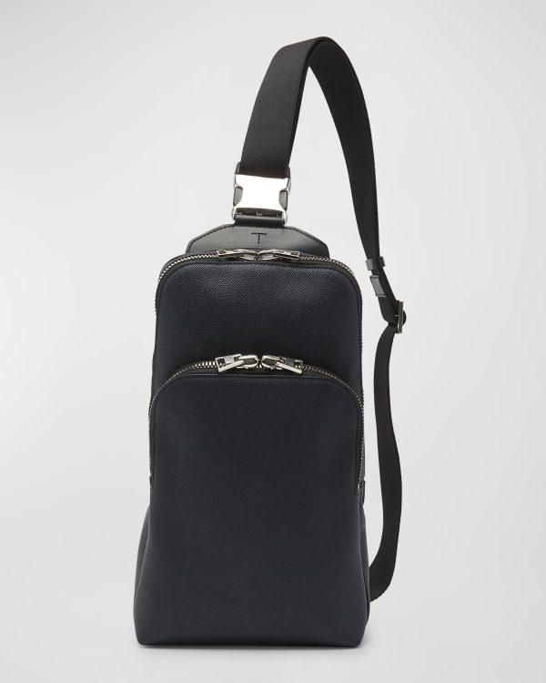 Men's Buckley Leather Sling Backpack- sku219140257