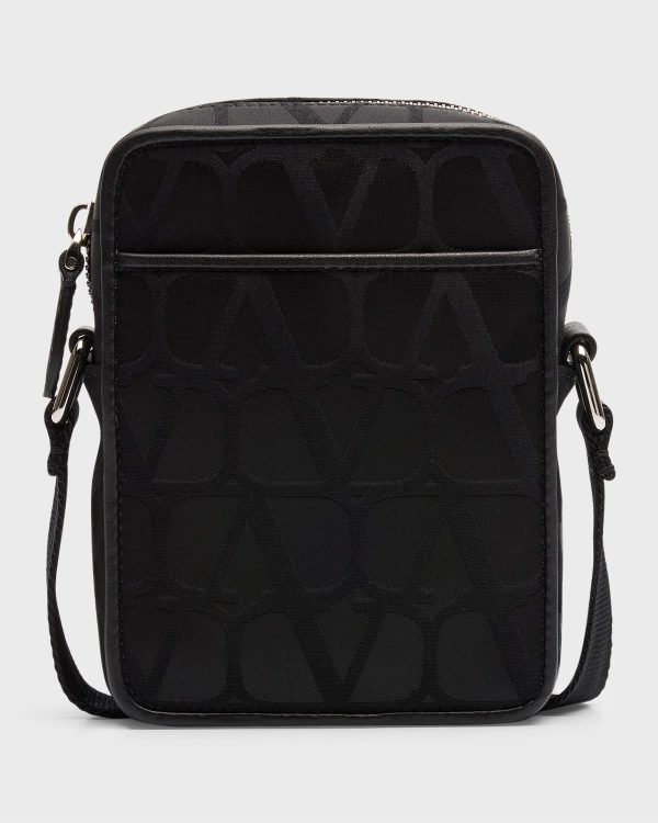 Men's Small Nylon Toile Iconographe Crossbody Bag- sku216621165