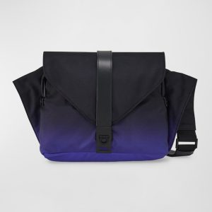 Men's Gancio Buckle Nylon Crossbody Bag- sku216670172