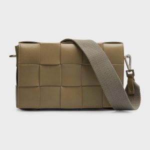 Men's Cassette Intreccio Leather Crossbody Bag- sku217220057