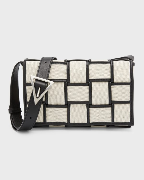 Men's Medium Cassette Canvas Crossbody Bag- sku217220055