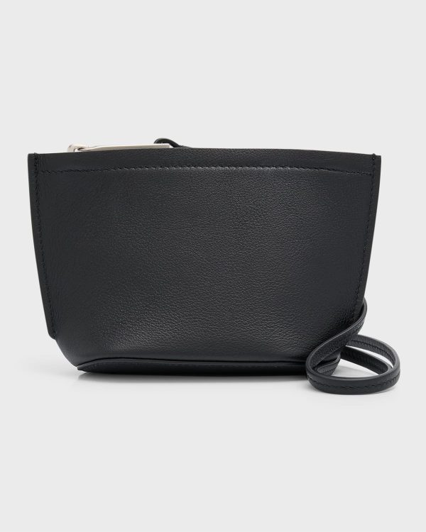 Men's Embossed Logo Leather Wristlet- sku216670452