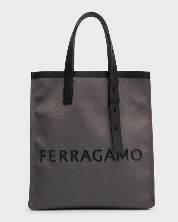 Men's Canvas Logo Tote Bag- sku216781906
