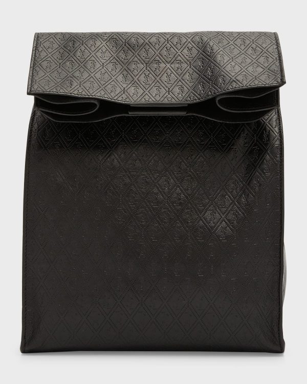 Men's Le Monogramme Deli Paper Bag Leather Handbag- sku217461209