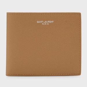 Men's Grained Leather Bifold Wallet- sku217461043