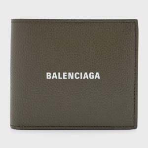 Men's Grained Leather Logo Wallet- sku220710767