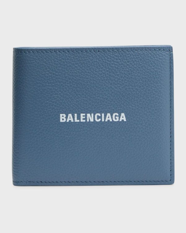 Men's Grained Leather Logo Wallet- sku219511733