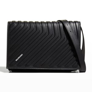 Men's Leather Car Flap Bag w/ Strap- sku217563863