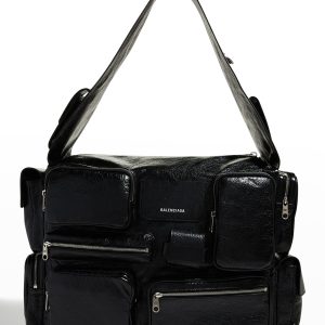 Men's Superbusy Leather Multi-Pocket Sling Bag, Large- sku217563922