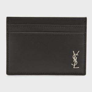 Men's Tiny Cassandre Leather Card Holder- sku217820893