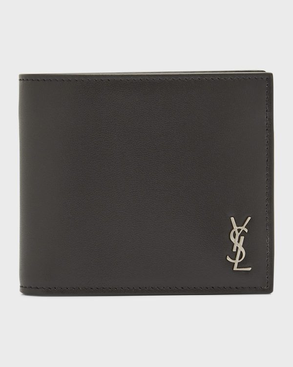 Men's Tiny Cassandre Leather Bifold Wallet- sku217820908
