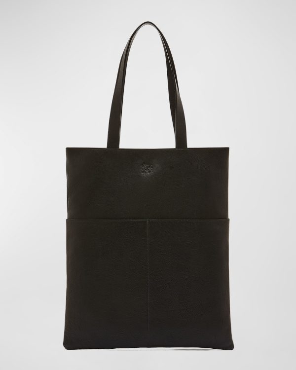 Men's Oriuolo Leather Tote Bag- sku217840577