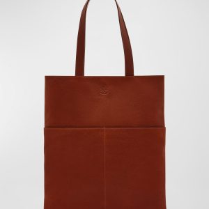 Men's Oriuolo Leather Tote Bag- sku217840522