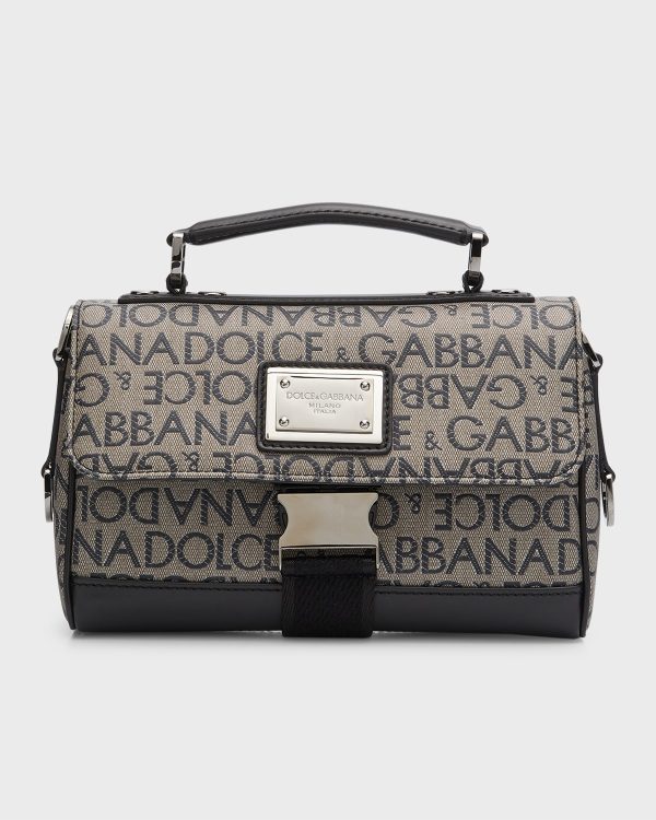 Men's Jacquard Logo Crossbody Bag- sku217950599