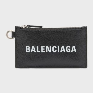 Men's Key Ring Leather Logo Card Case- sku218030785