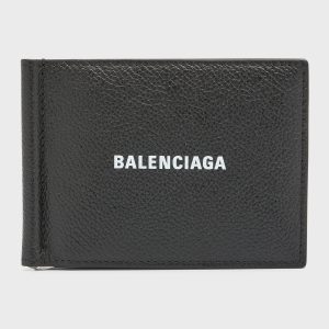 Men's Leather Logo Bifold Wallet w/ Bill Clip- sku218030521
