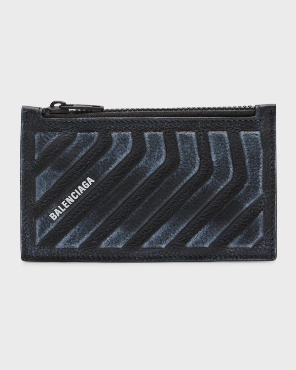 Men's Car Long Coin And Card Holder Dirty Effect- sku218100496