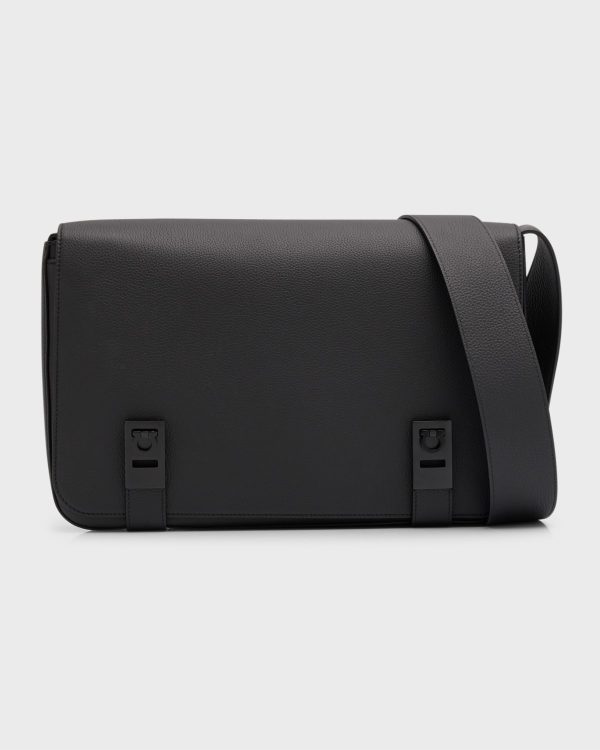 Men's Twins Leather Shoulder Bag- sku218440793