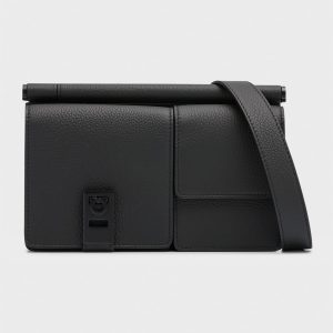 Men's Twins Multi-Pocket Leather Crossbody Bag- sku218440626