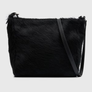 Men's Leather-Trimmed Calf Hair Crossbody Bag- sku218971468