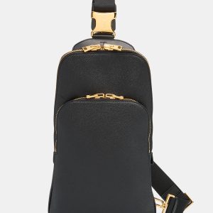 Men's Buckley Grained Leather Sling Backpack- sku219141634
