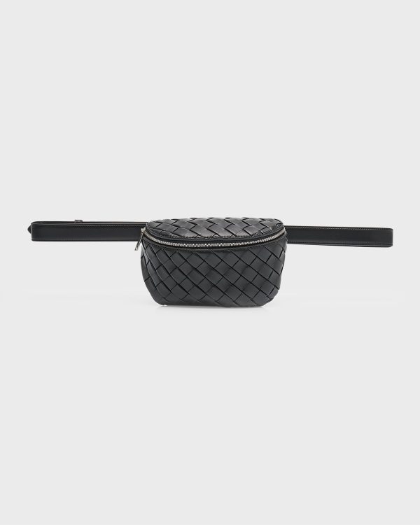Men's Intrecciato 15 Padded Leather Belt Bag- sku219292097